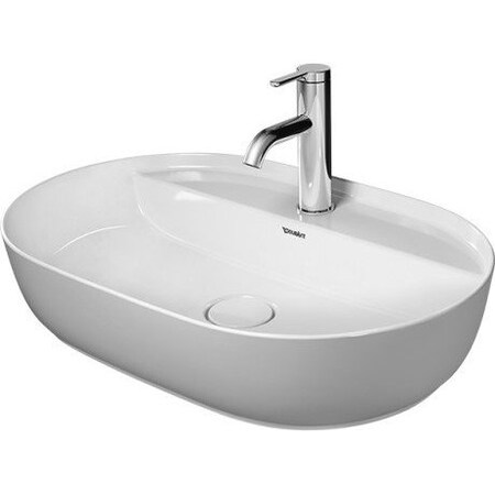 Duravit Washbowl 23" Luv w/out Overflow, w/FaucetDeck, w/1 Hole Wh 0380600000
